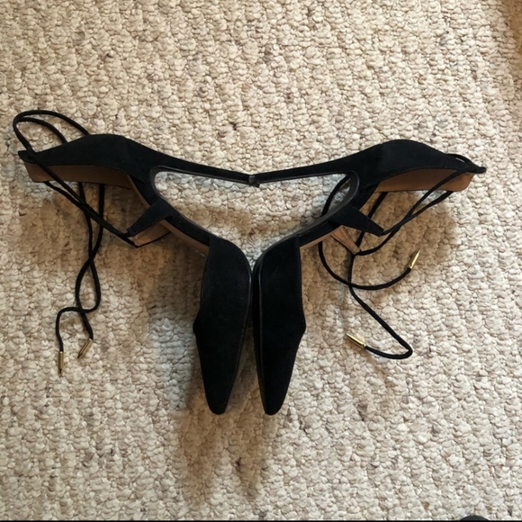 Lulu’s Black Wrap Lace Up Heels - Picture 3 of 8